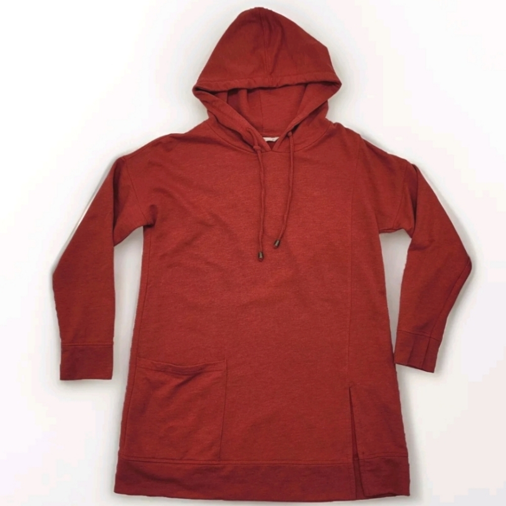 Soft Surroundings Soho Hoodie Sweatshirt Top Heathered Red Style 2SM94 Size XS